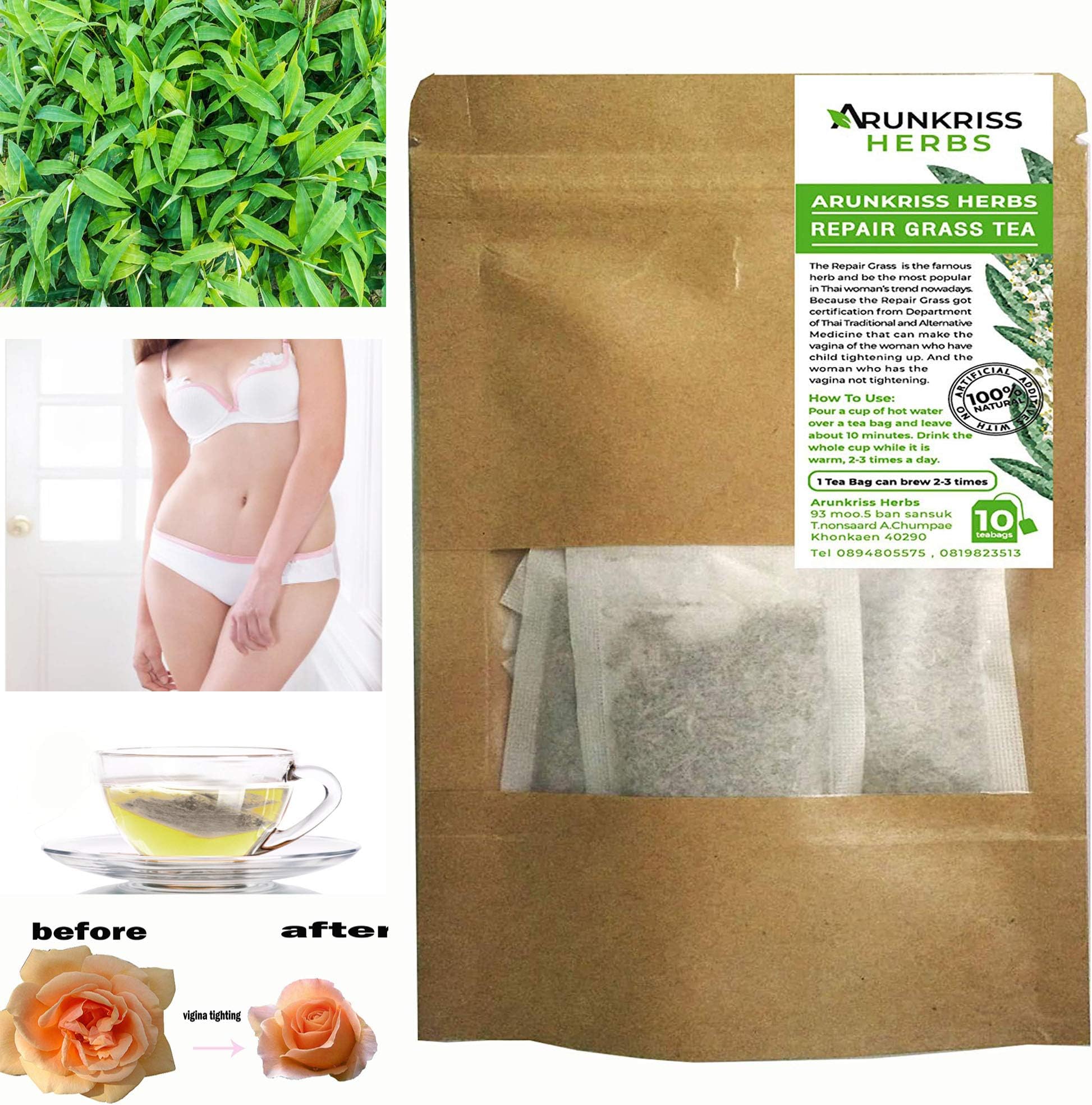 The Repair Grass 10 Teabags Tightening Natural Herb Firming and Repair for Women