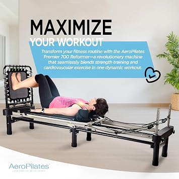 AeroPilates Pilates Reformer Machine, Gym Equipment for Resistance Workout, Strength & Fitness Training - Foldable & Compact