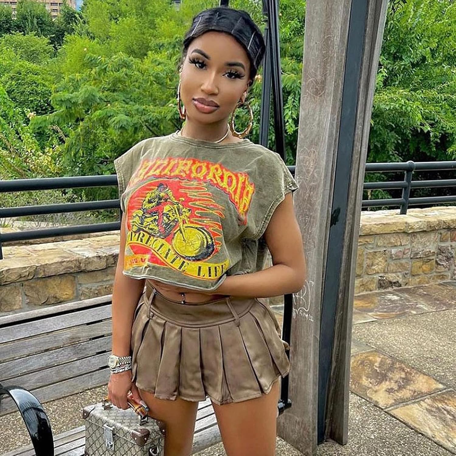 Tank Top for Women Sleeveless Crop Tops Crew Neck California Printing Graphic Cropped Tank Top Shirts - Image 3