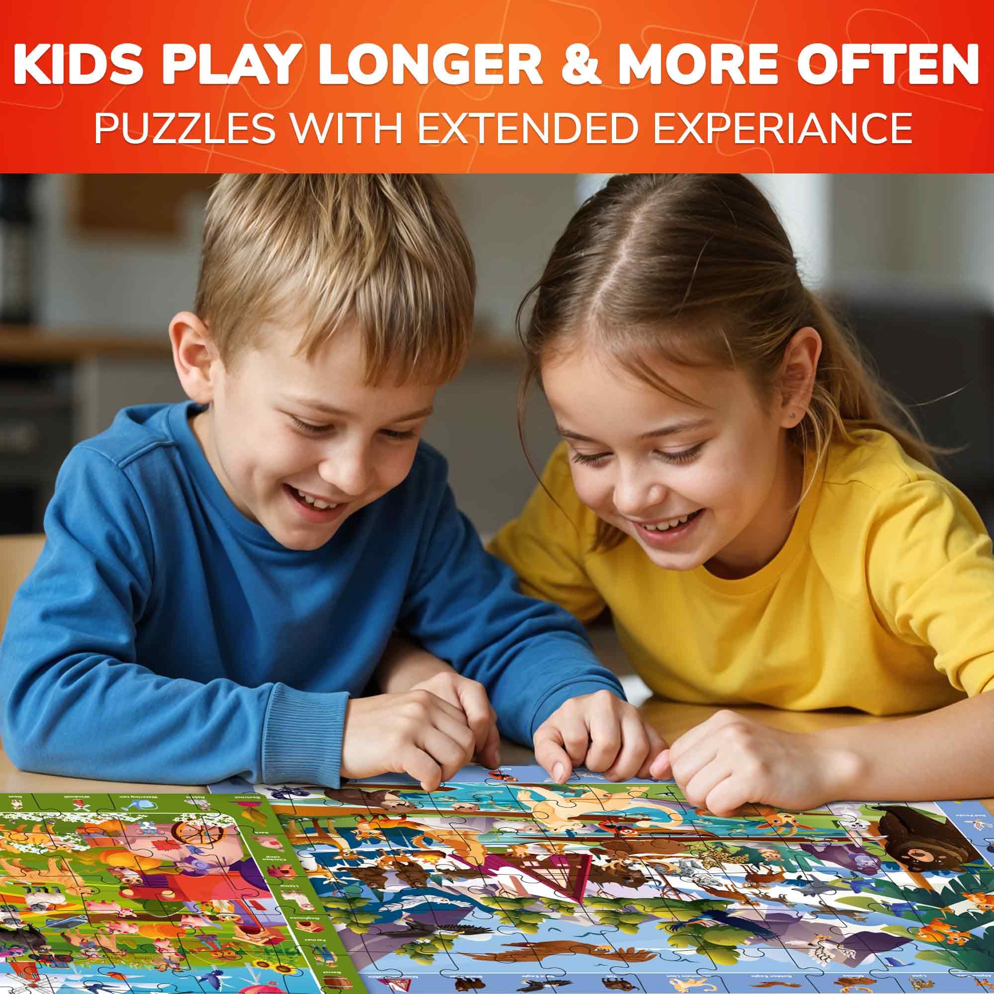 QUOKKA Jigsaw Puzzles For 3 4 Year Olds, 4x60 Jigsaws for Children Age 5 6, Search & Find Kids Puzzles For Learning Desert - Image 4