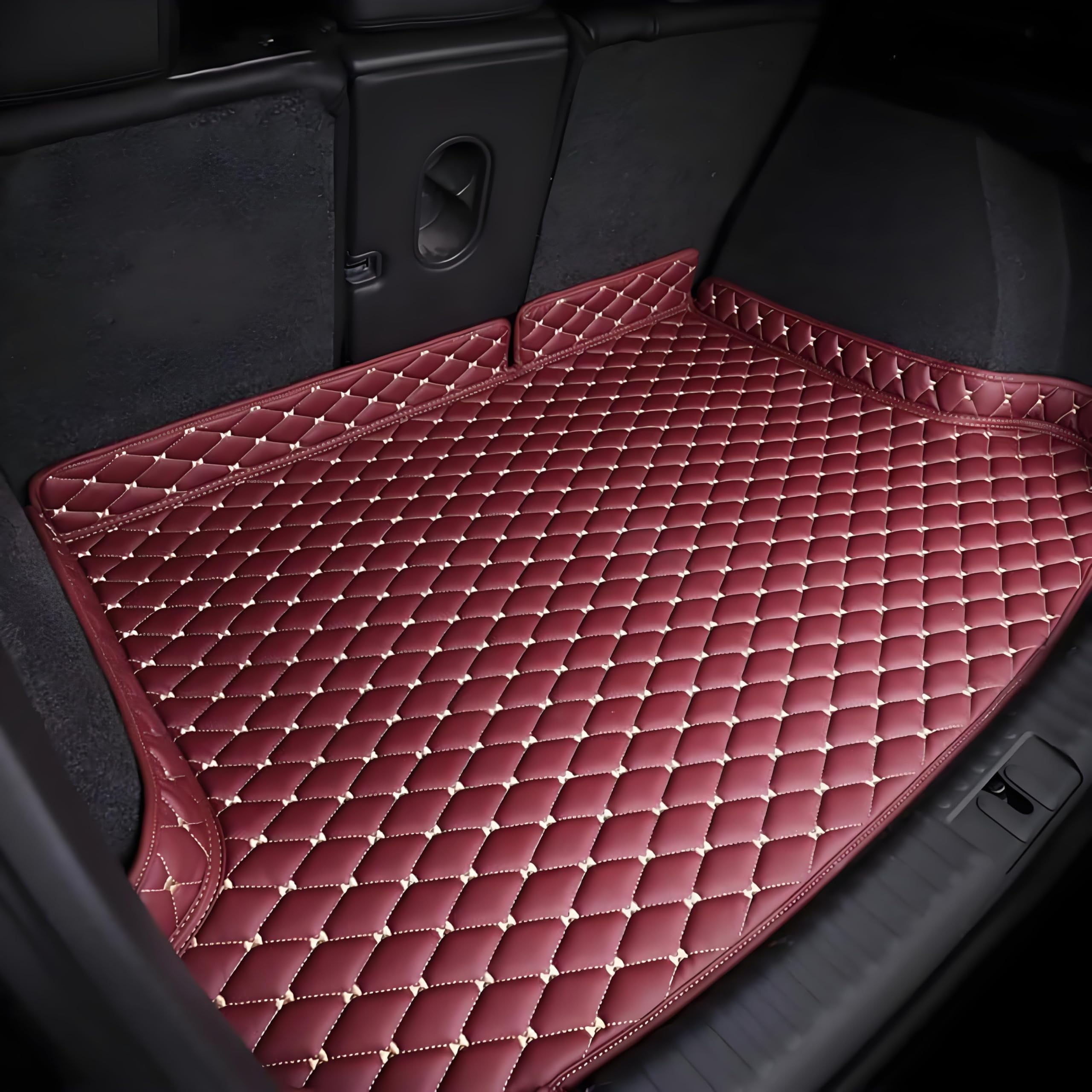 ONEMAJI Boot Liner for ACURA RDX 2012-2018, Trunk Mat Heavy Duty Cargo Liner Waterproof Rug Protector Luggage Tray Tough Guard Anti-Slip Cover,Red