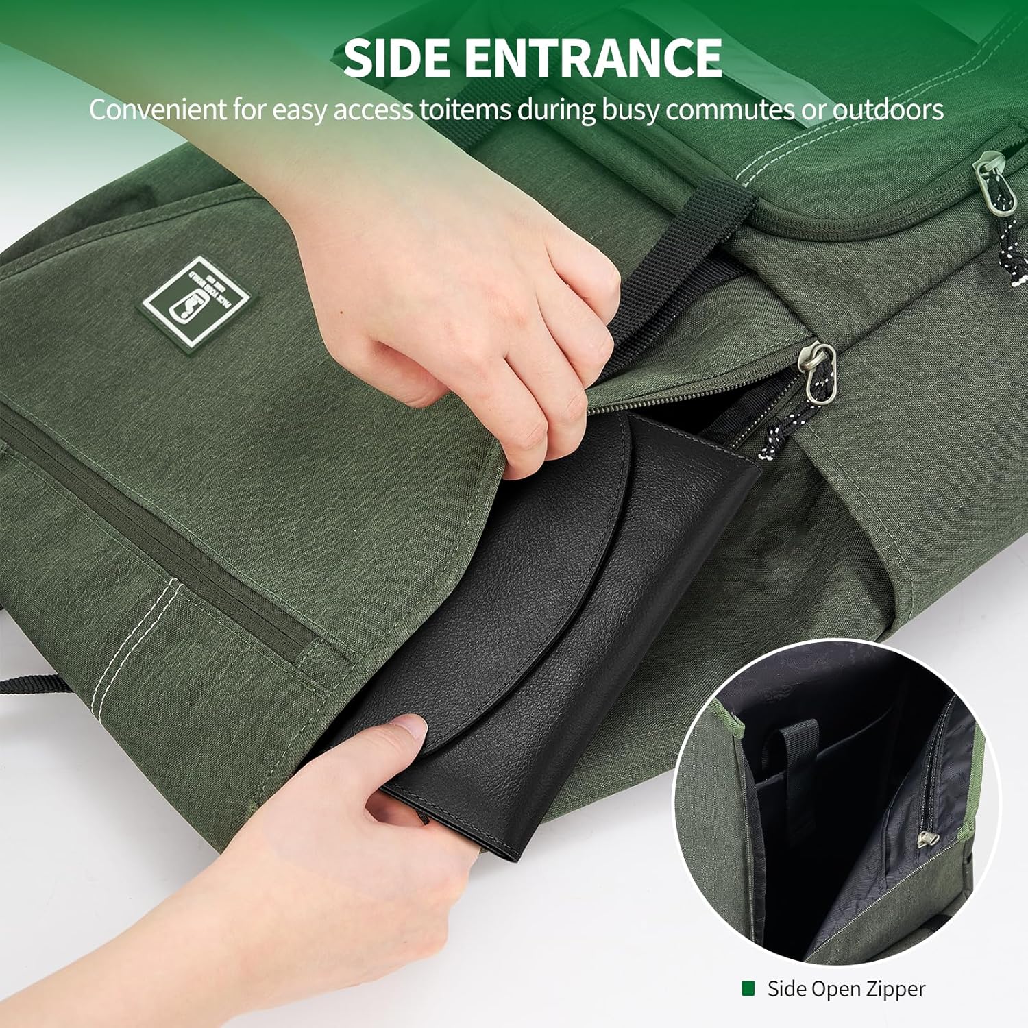 OIWAS Travel Backpack for Women Men 15.6 Inch Laptop Backpack Lightweight Flap Backpack Business Work Computer Backpacks Travel Outdoor Casual Daypack