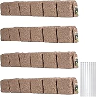 Vista 9 de Beuta Borde de paisaje Borde de borde de jardín Bloques de piedra sintética para bordes de césped, macizos de flores y bordes de patio – 1