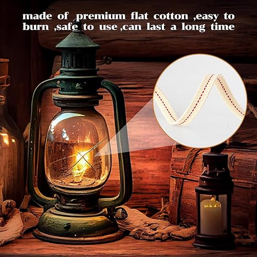 Miniatura 5 de 3 rollos de mechas de linterna, 10 pies y 12 pulgadas, de algodón, de repuesto, linternas de aceite con puntada para lámparas de aceite, faroles de