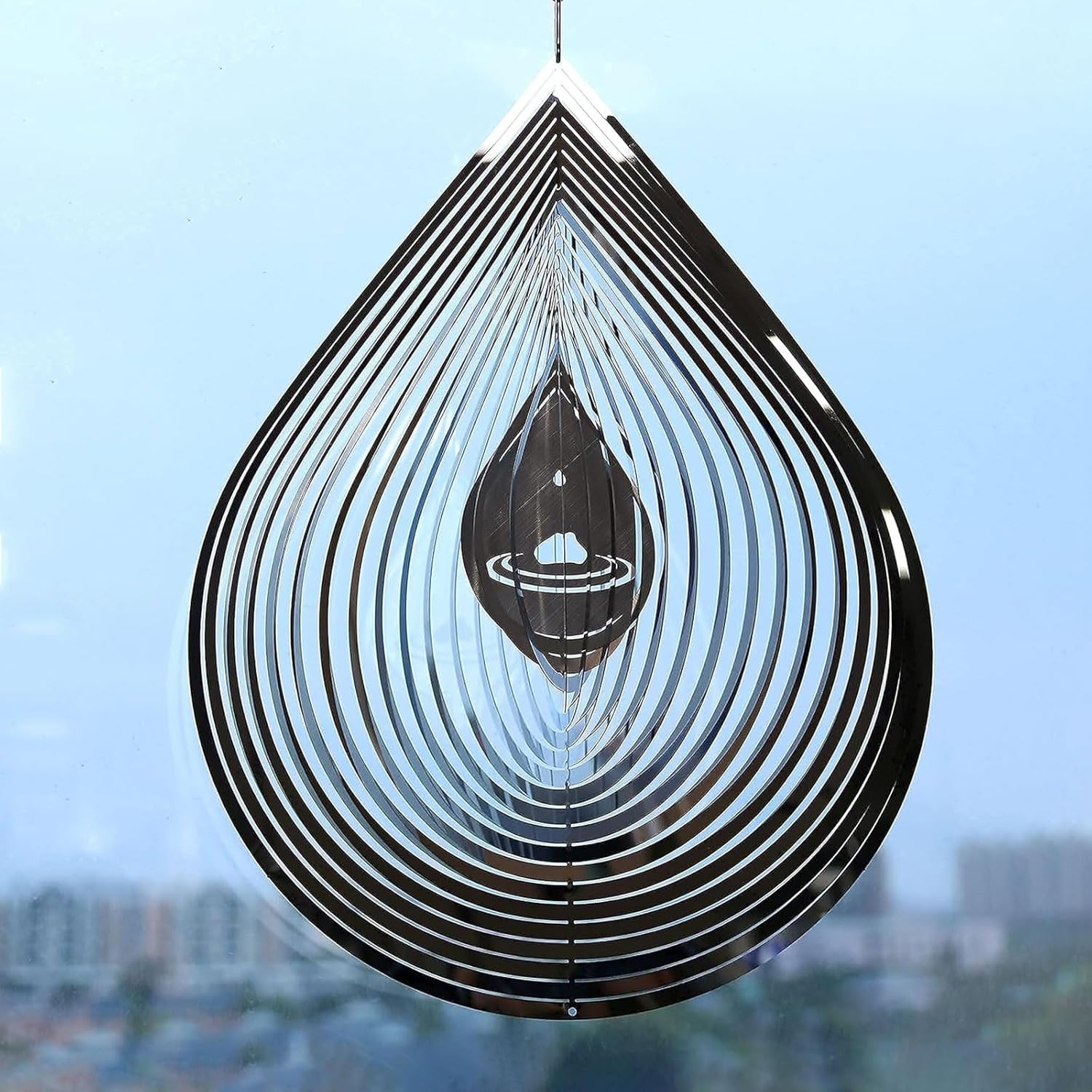 Metal Wind Spinner Outdoor, Hanging Metal 3D Animations Wind Sculptures Decoration Anti-Rust Kinetic Bird Repellent for Yard Art Lawn Balcony Garden Holiday Mom Gifts