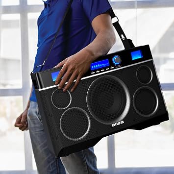 Aiwa - Portable Bluetooth Speaker, 200W RMS, Deep Bass Subwoofer