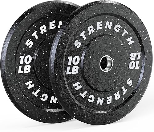 Miniatura 12 de GIKPAL Juego de Discos Olímpicos de Parachoques, Discos de Peso de Goma de 2 Pulgadas para Gimnasio en Casa, Placas de Barra para Levantamiento de