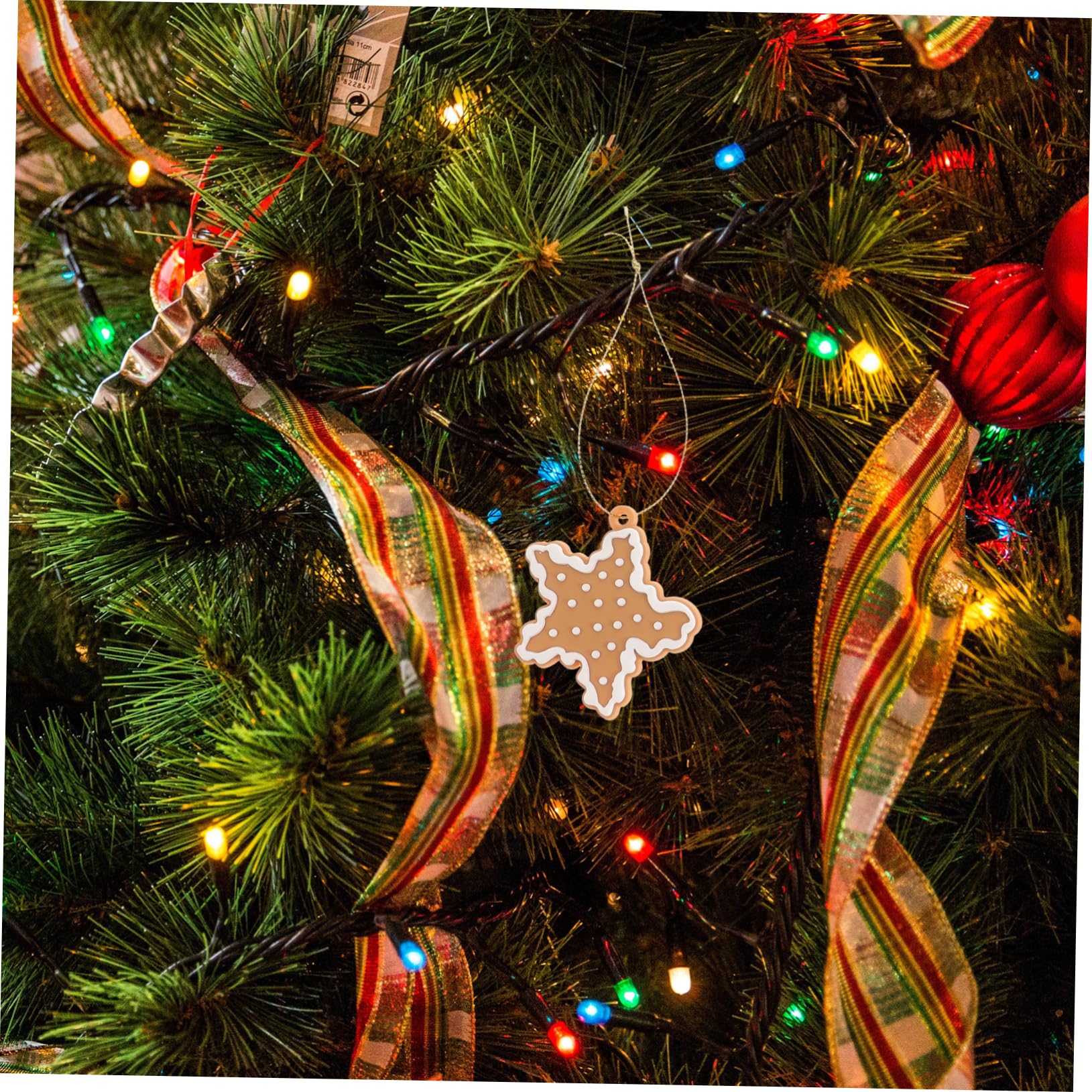 VOSAREA 4 Ensembles Pendentif Flocon De Neige Décor Suspendu De Noël Ornements d'arbre De Noël Décor De en D'épice Flocons De Neige Décoratifs Petits PVC 20 Pièces * 4