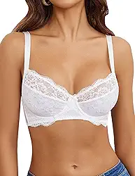 Sutiã feminino de renda sexy de malha balconette com aro sem forro para uso diário