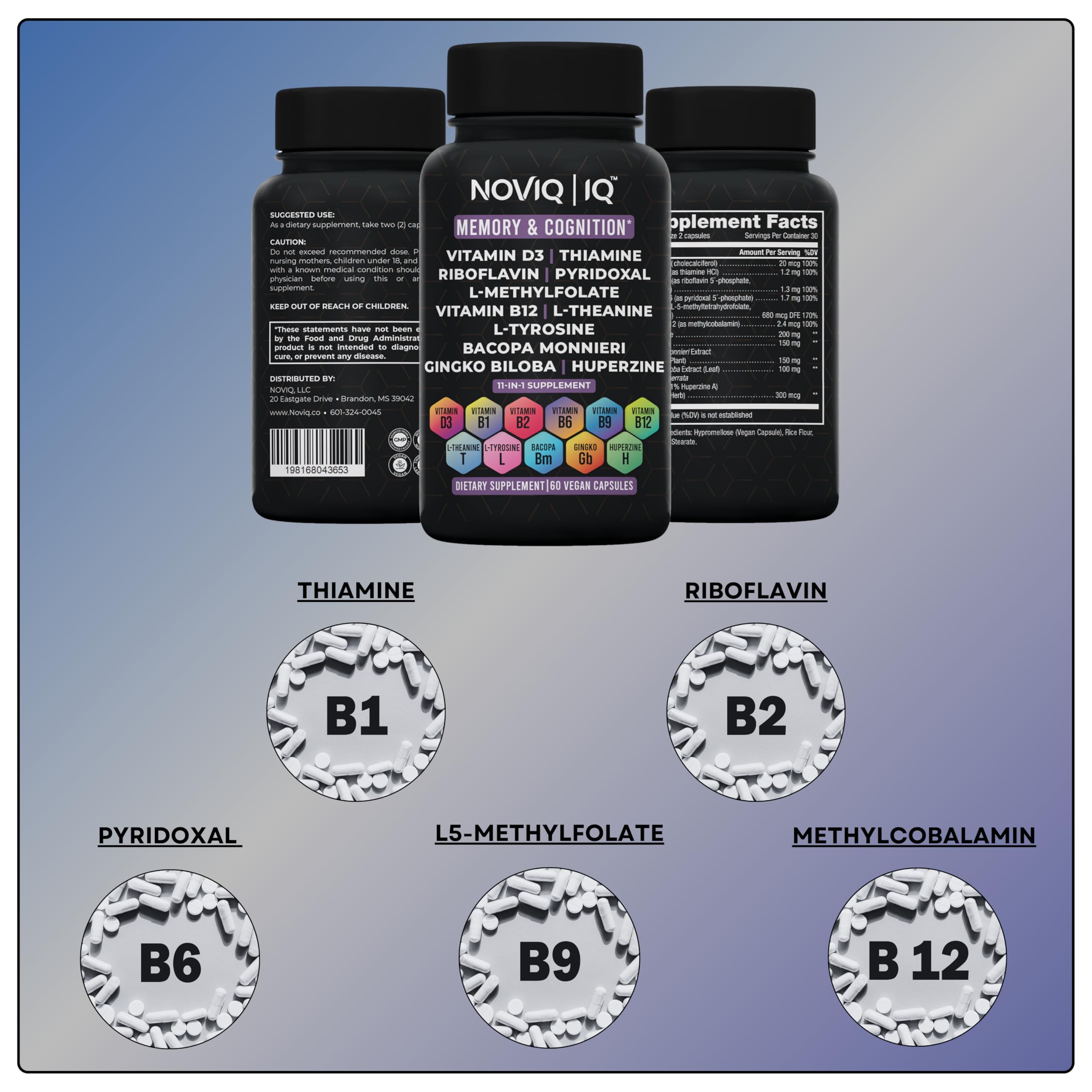 11-in-1 Nootropic Brain Supplement - Memory, Focus & Clarity - 60 Capsules — Amazon image 6