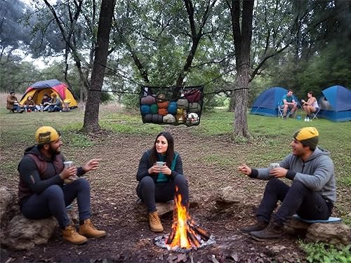 Miniatura 13 de MeshTitan - Bolsa de almacenamiento para piscina resistente, organizador de flotadores y juguetes con malla resistente y soporte anti-flacidez