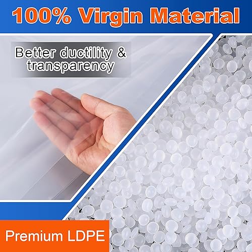 Miniatura 5 de PROMORE Painters - Tela de plástico para gota de 1 mil, 9 x 12 pies, paquete de 3 lonas de pintura transparentes, impermeables, para muebles, a