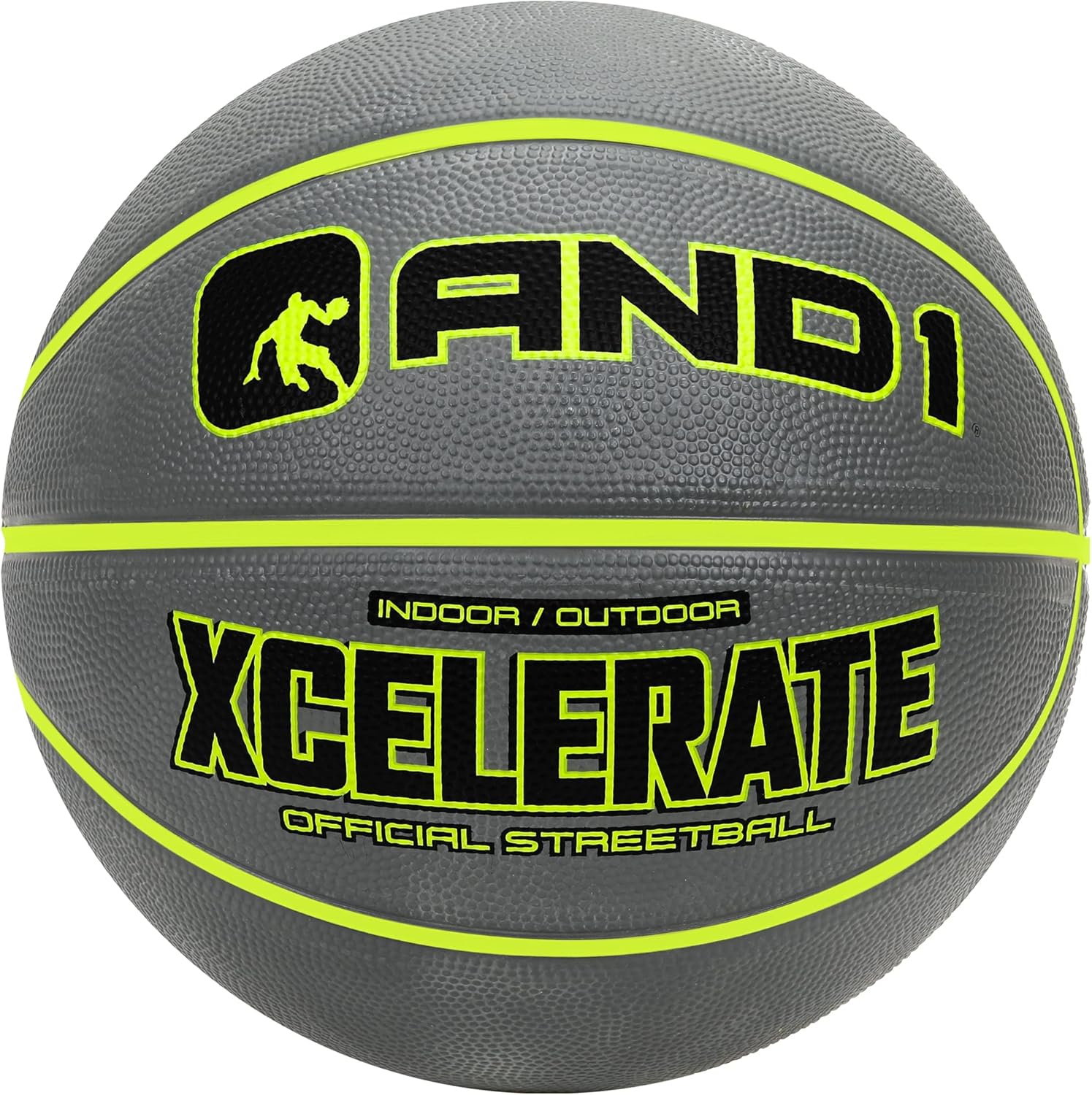 AND1 Xcelerate Rubber Basketball (TwoTone Series) Official Size 7 (29