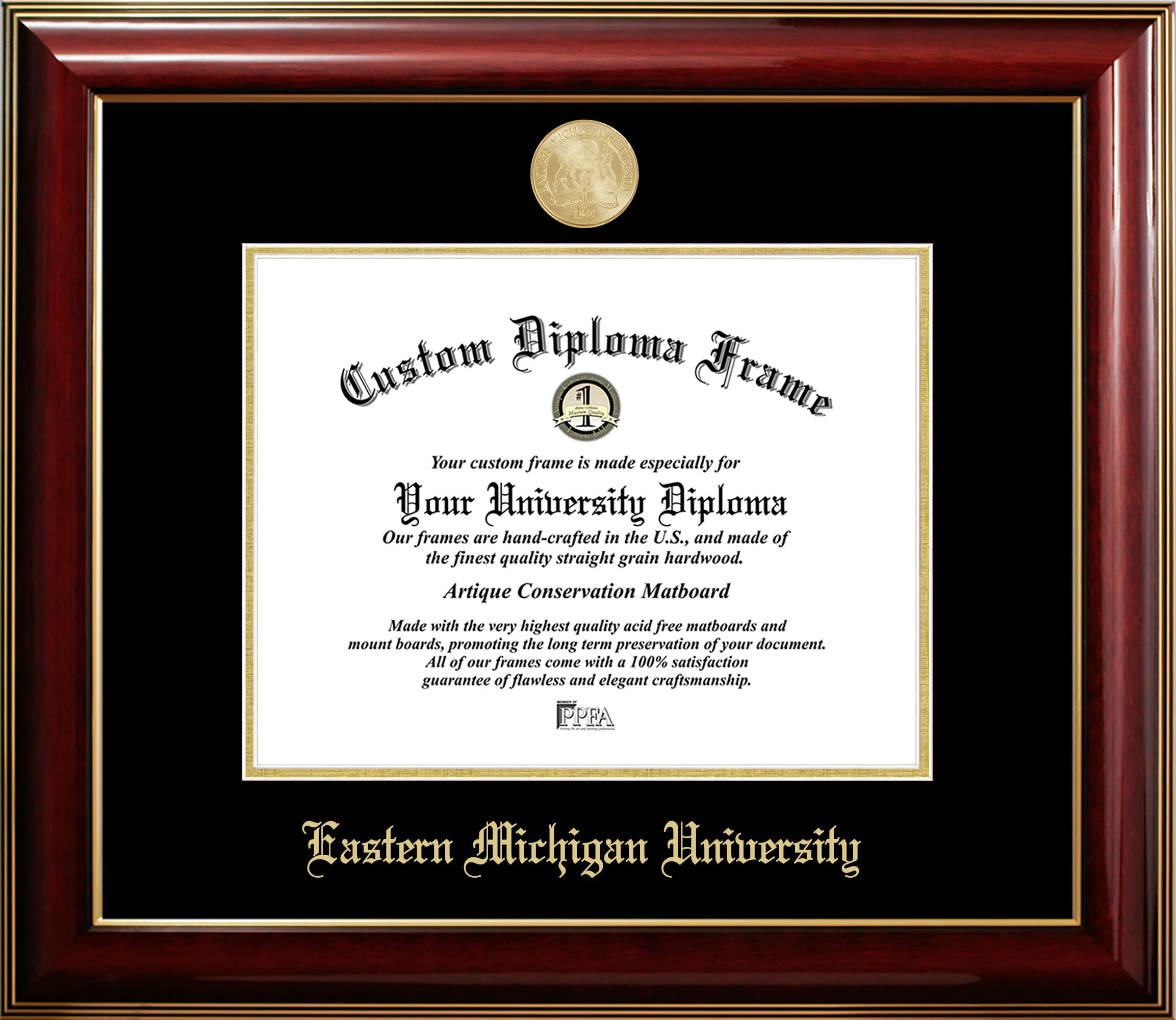 Campus Images Michigan State Spartans 11w x 8.5h Classic Mahogany Gold Embossed Diploma Frame