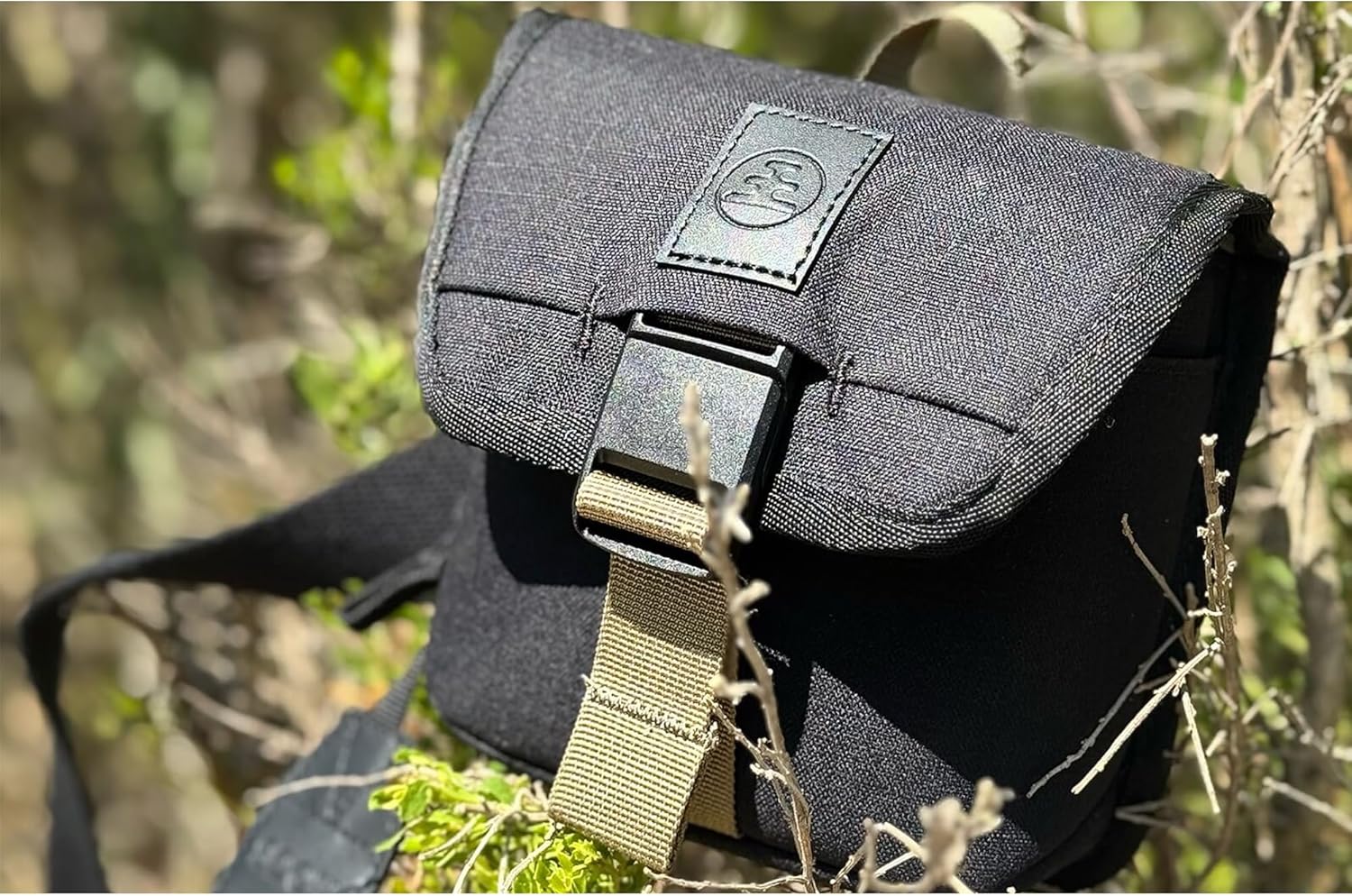 Nocs Provisions 32mm Binocular Pouch for Nocs 32mm Binoculars, Crossbody or Pack Mount Accessory - Charcoal Black