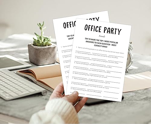 Miniatura 4 de Qoqxjodd Paquete de 30 juegos minimalistas de fiesta de oficina, juego de fiesta de trabajo, juego de reunión de equipo, actividades de oficina,