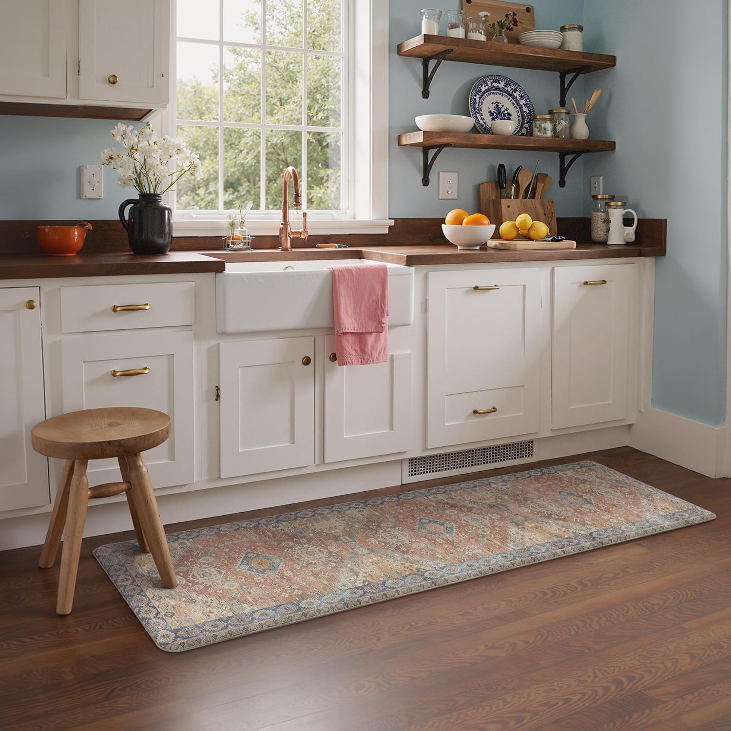 GENIMO Kitchen Mats for Floor, Kitchen Rugs Non Slip Washable, Waterproof Anti Fatigue Mat, Comfort Standing Runner Rug for Sink, Office, Laundry, Home, 23.6"x71", RetroBrick Retrobrick 23.6"x71"