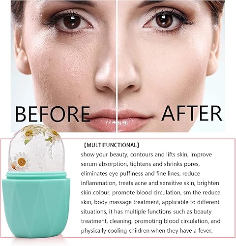 Miniatura 4 de Adovoc Rodillo de hielo para cara, masajeador facial Gua Sha, rodillo facial para el cuidado de la piel, herramientas para el cuidado de la piel,