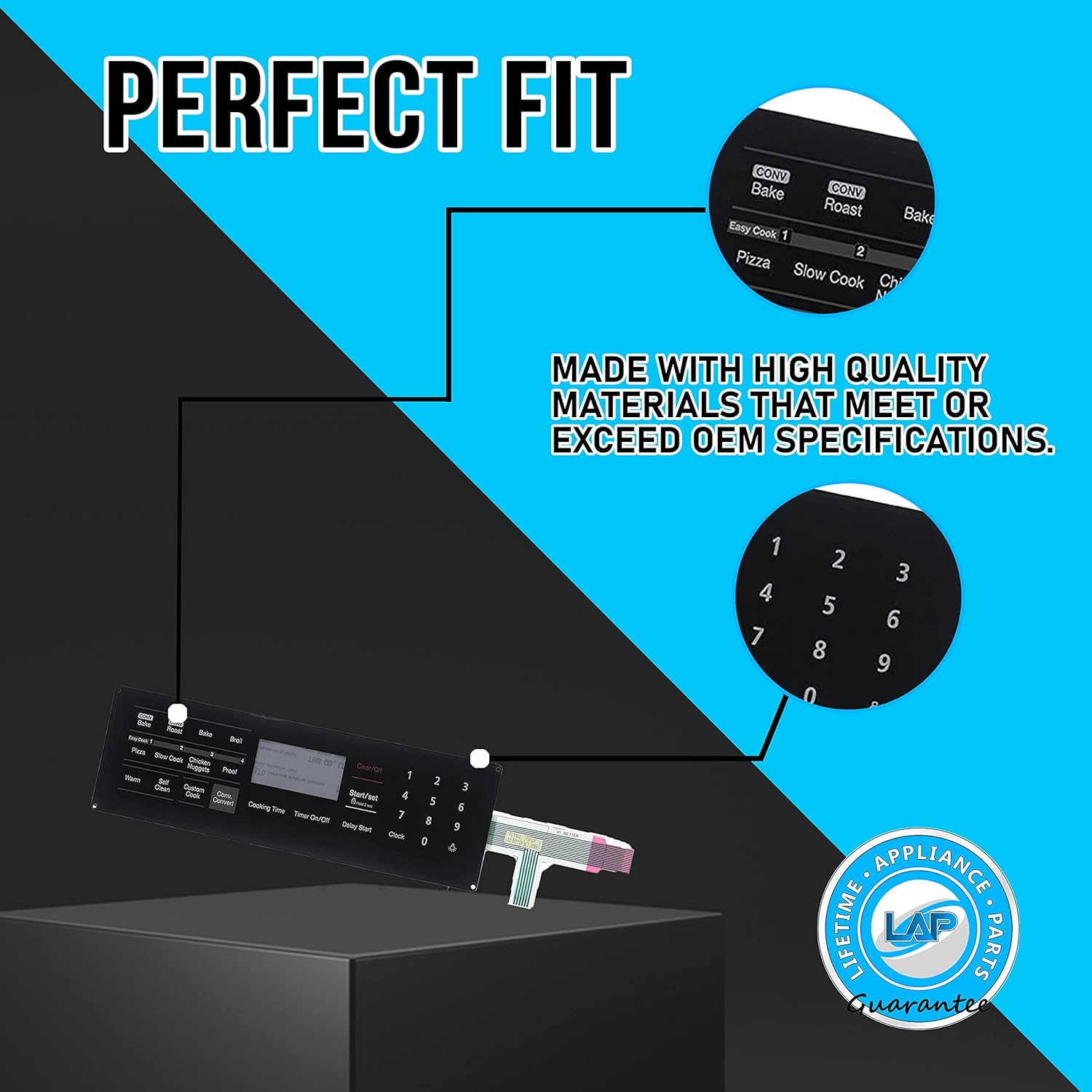 UPGRADED Lifetime Appliance DG34-00018A Membrane Switch Touchpad Compatible with Samsung Oven