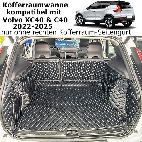 Miniatura 6 de Alfombrilla antideslizante para maletero y respaldo trasero para Volvo XC40/2022-2024 Volvo C40 2018-2026