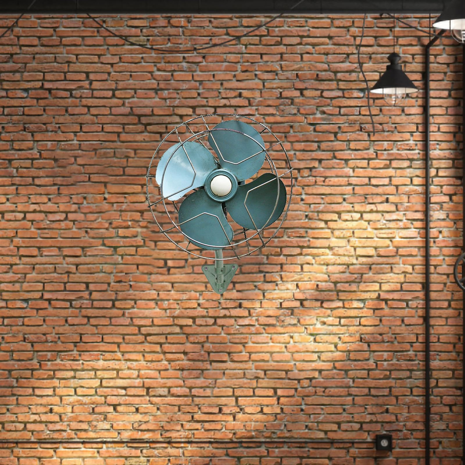 Staffa per Ventilatori da Parete in Ferro Verde, Supporto Versatile e Sicuro per Ventilatore da Muro, per Festa Estiva e Uso Industriale
