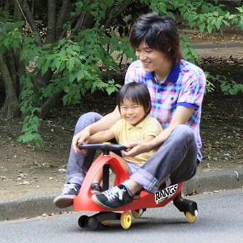 LANGS JAPAN RANGS Good Design Award, Good Toy Award Winner Plasma Car RedStandard Rubber WheelsLoad Capacity 100kg, Suitable for 2 People, Indoor and Outdoor Use PlasmaCar For Ages 3 and Up