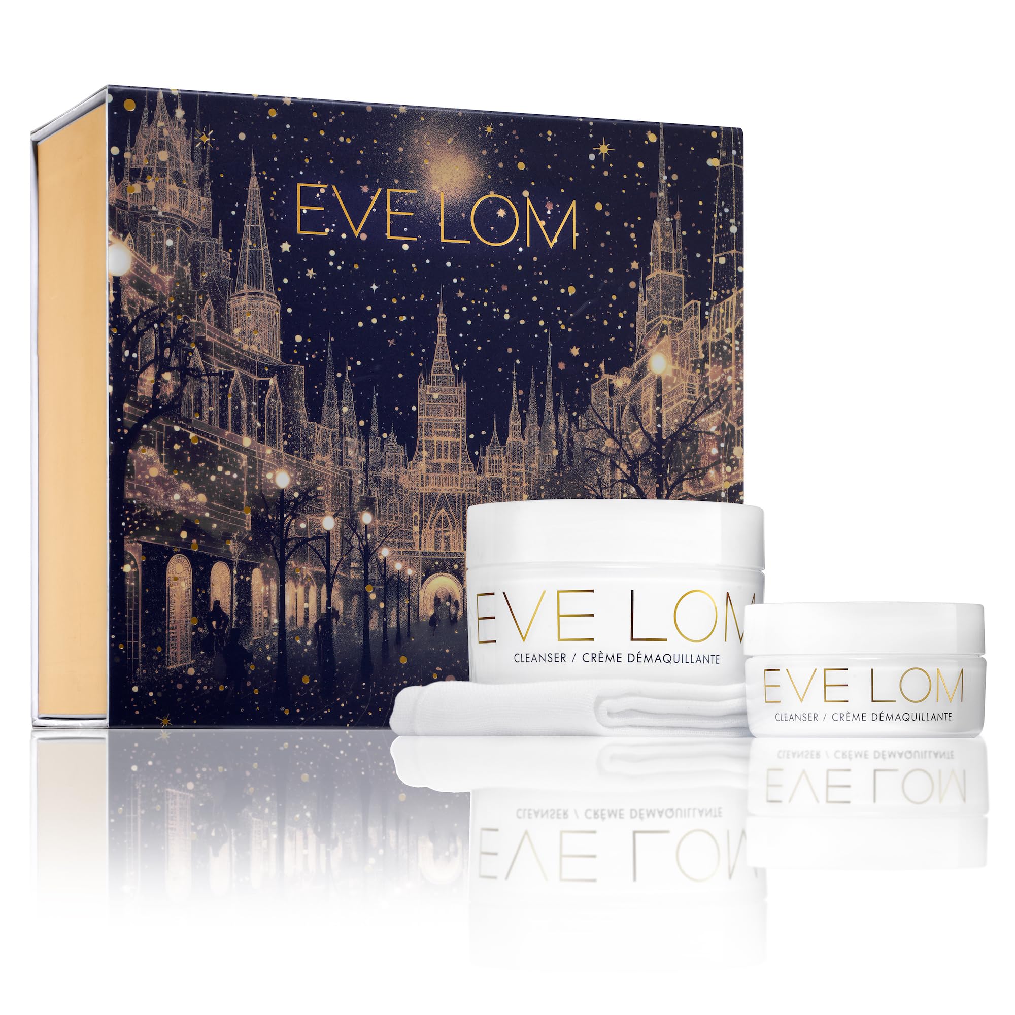 EVE LOM Forever Icon Holiday Set – Cleanser Duo & Muslin Cloth in Limited-Edition Case