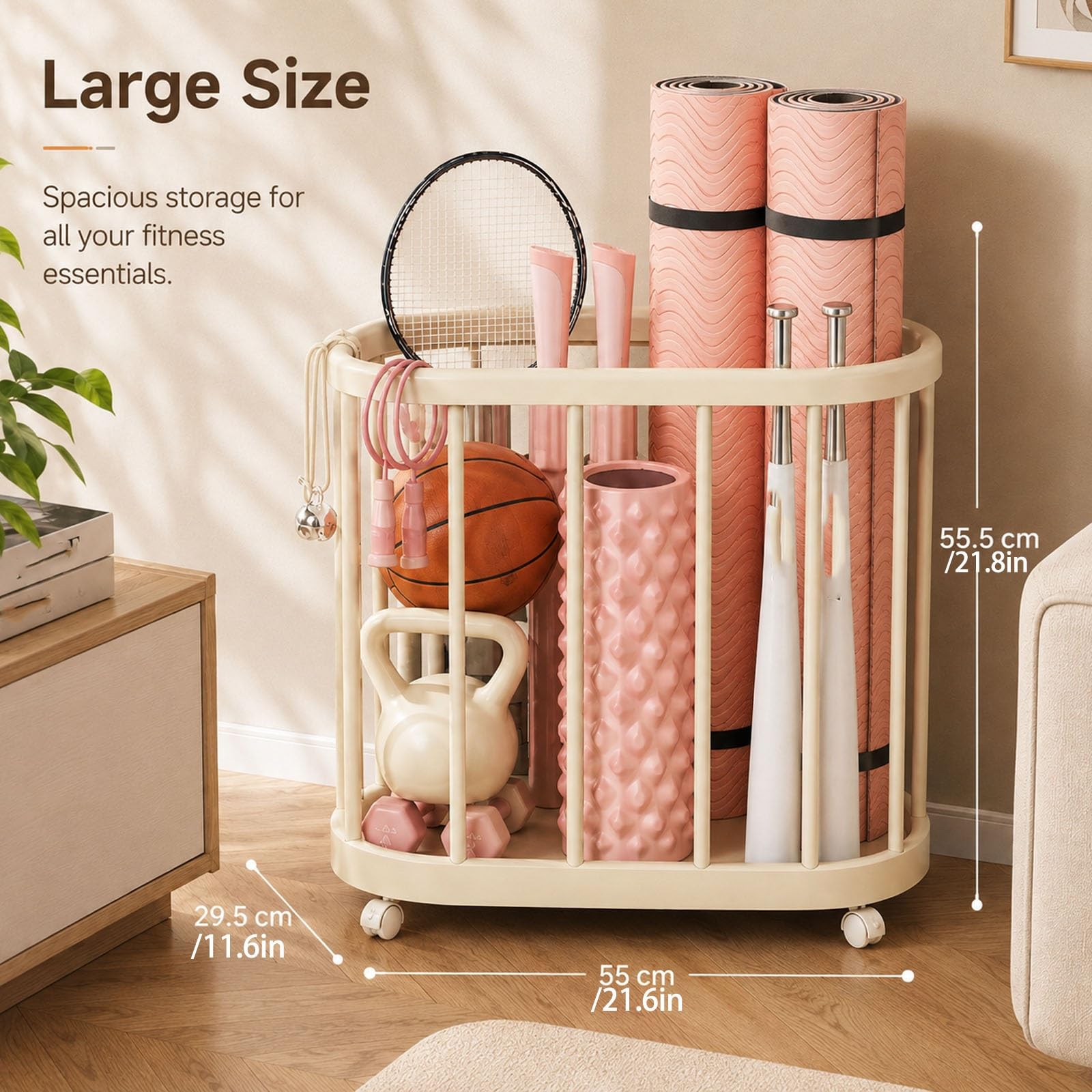 Cesta de Almacenamiento para Esterilla de Yoga, Soporte para Esterilla Yoga