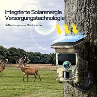 WOLFANG Napelemes Vadkamera 4K 68MP Mobilos Átvitellel - 120° Széles Látószögű WiFi/Bluetooth Vadmegfigyelő Kamera Éjjellátóval, IP66 Vízáll 3