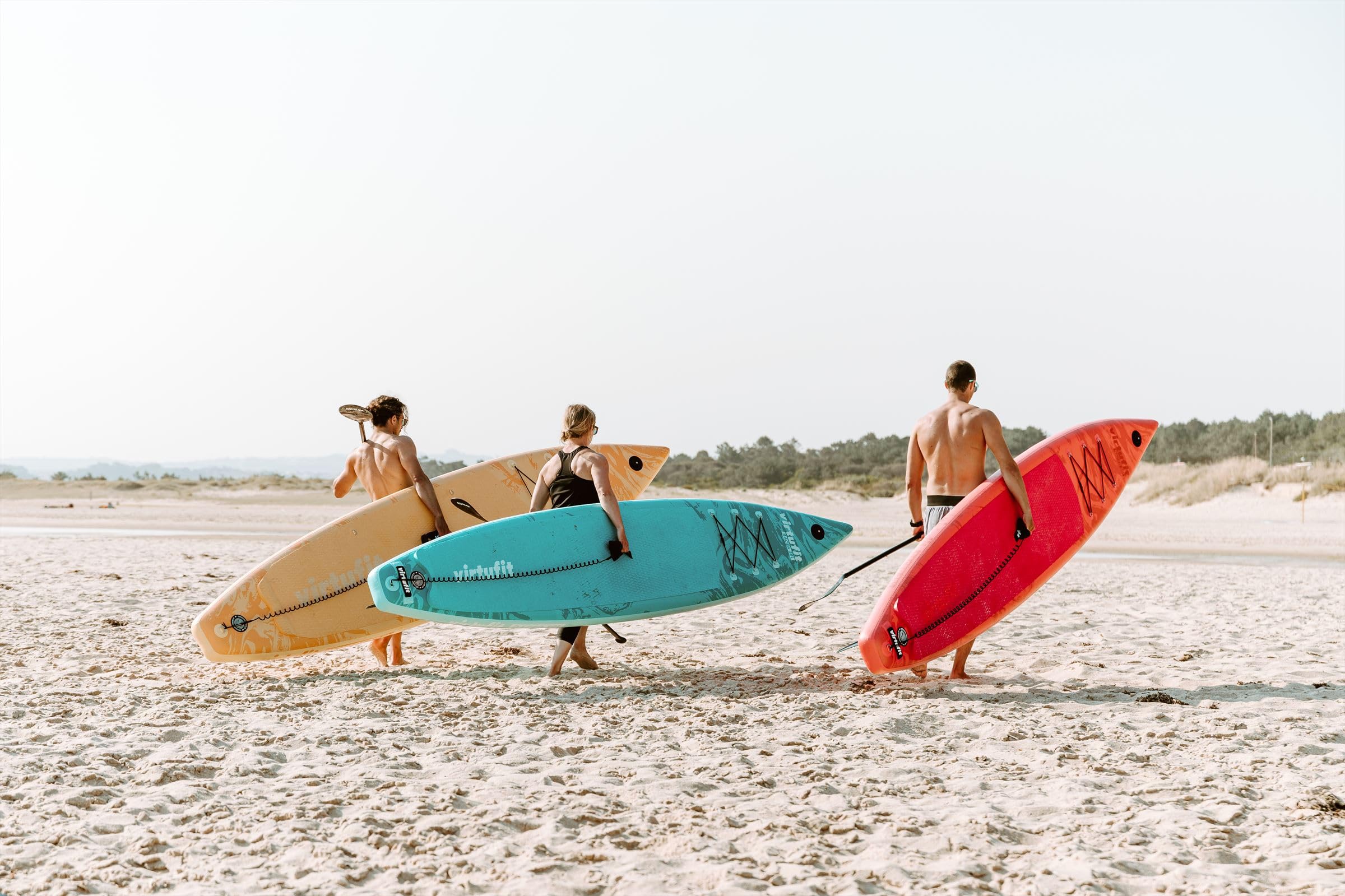 VirtuFit Stand Up Paddle Board Set – Aufblasbares SUP Board mit Paddel, Rucksack und Zubehör für Freizeit, Touring und Allround Paddling