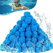 4 lbs Pool Filter Balls for Sand Filter, Reusable Pool Filter Balls Replace Swimming Pool Sand Filters, Lightweight Filter Balls, Suitable for Swimming PoolsEquals 150lbs Pool Filter Sand