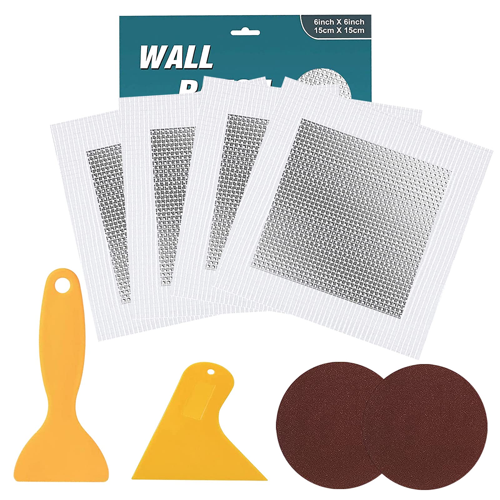 Buy 4 Pcs 6"x6" Drywall Patch Repair Kit, DILIBRA Expanded Self