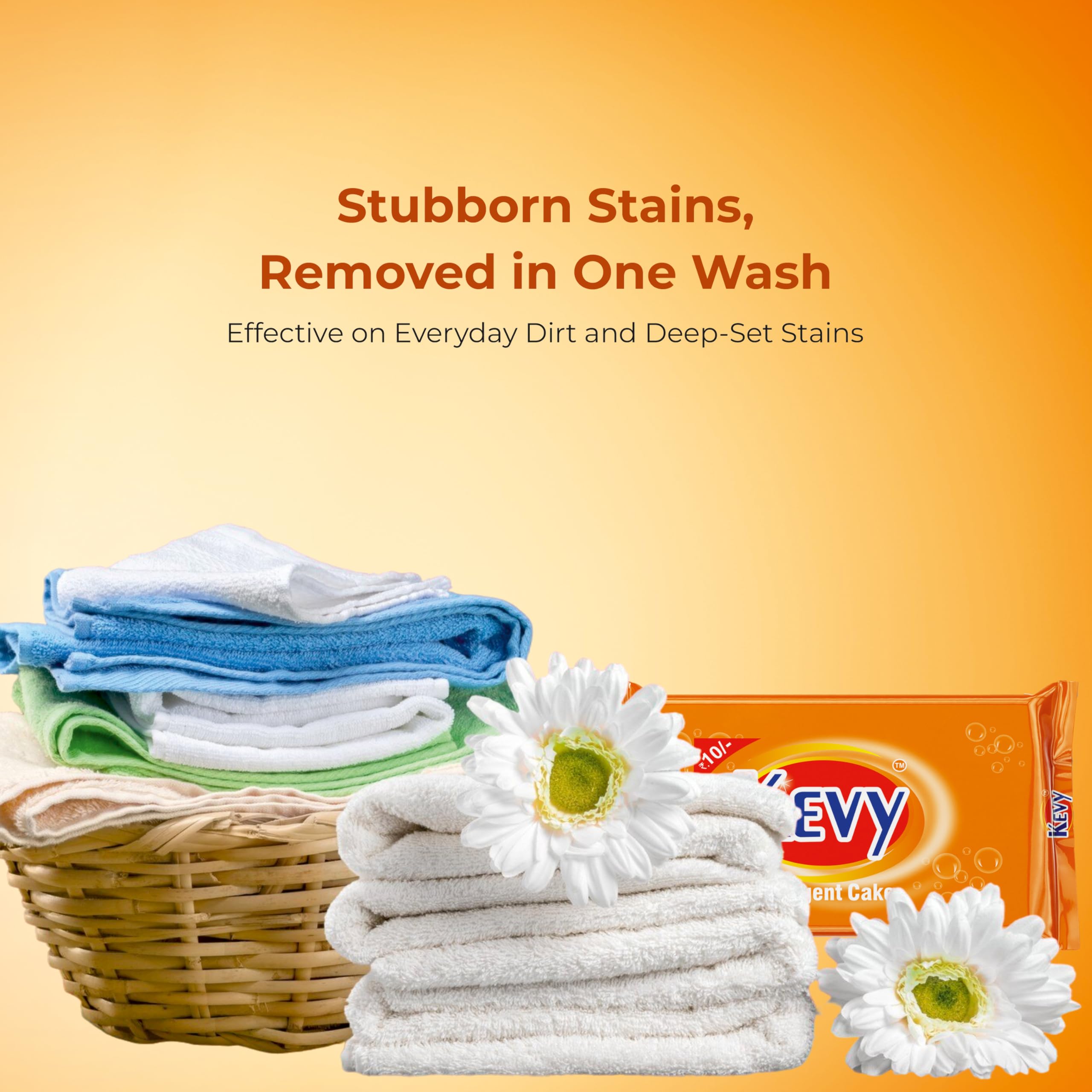 Kevy Detergent Cake 250 g, Pack of 30, Laundry Washing Bar for Clothes, Strong Cleaning for Daily Wash, Removes Dirt and Stains, Quick Lather Easy Rinse, Suitable for Home and Laundry Use 2
