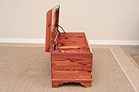 Vista 4 de Rustic Red Door Co. Cofre de Esperanza de Cedro con Tapa en Cascada, Baúl de Almacenamiento de Madera Hecho por Amish para Dormitorio, Mantas, Ropa