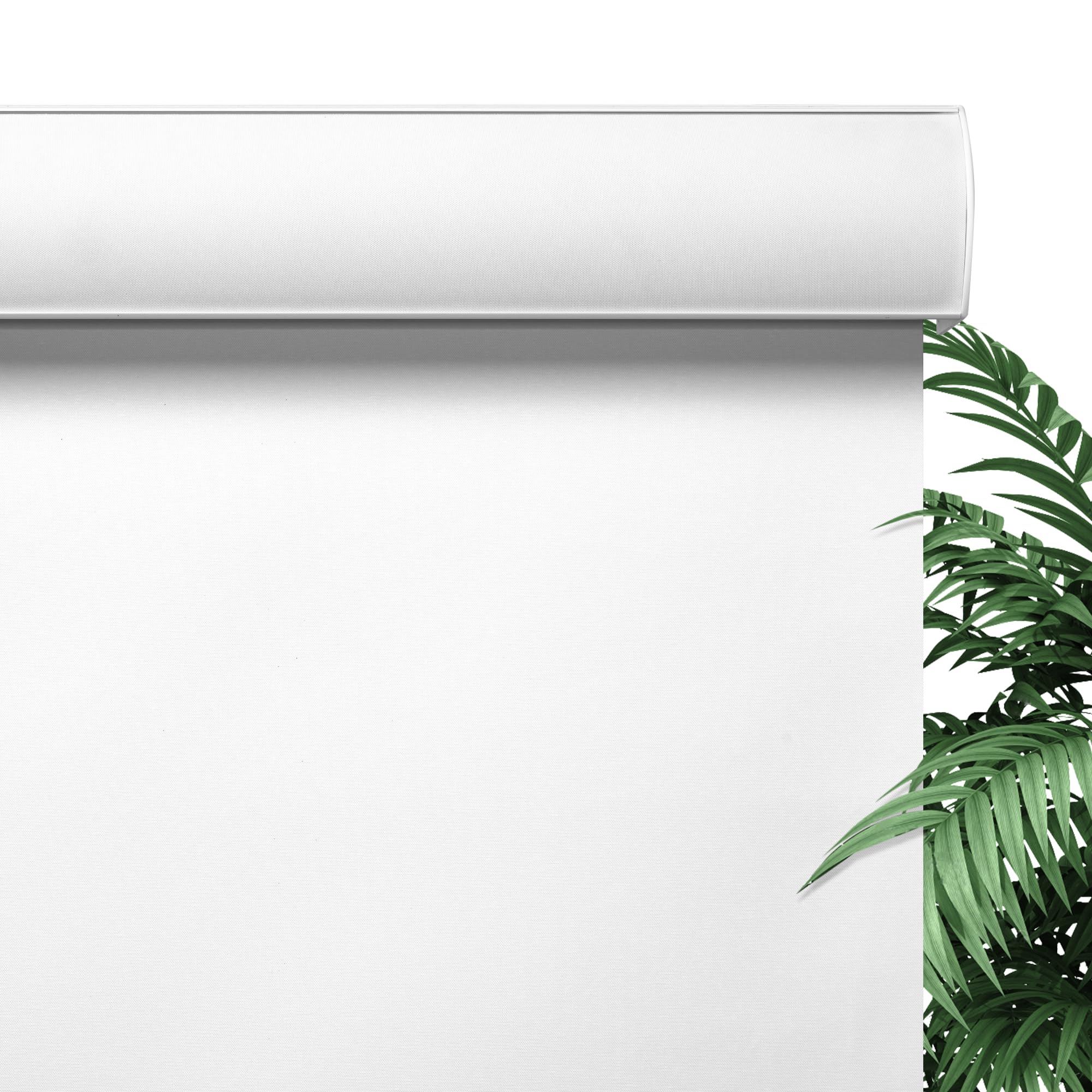 Blackout Roller Shades for Windows Cordless Room Darkening Roller Blinds Easy to Install with Cassette Valance Black Out Custom Window Shades for Home Office Nursery Living Room White