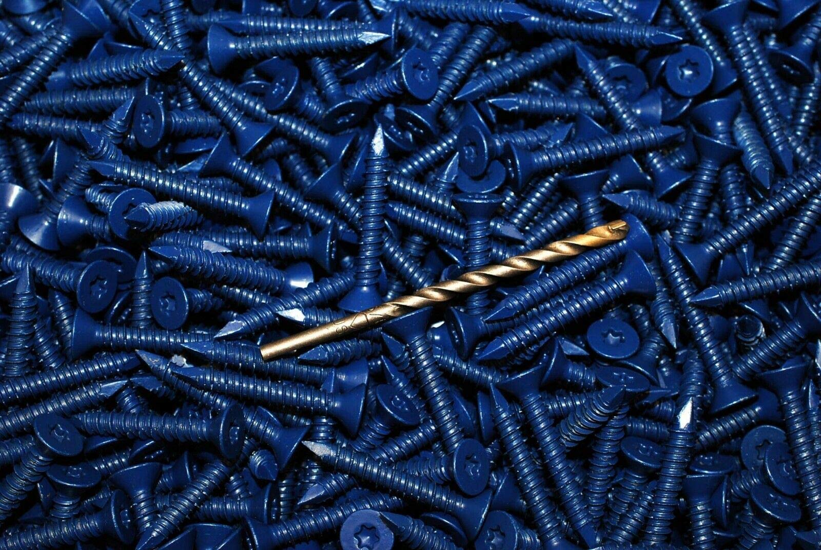 (200 pcs) T30 Torx Flat Head 1/4 x 1-3/4 Concrete Masonry Screw Tapcon Anchor & Bit