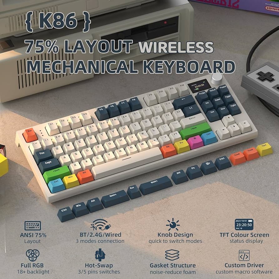 s_.k86ページ Amazon.com: ATTACK SHARK K86 Wireless Mechanical Keyboard
