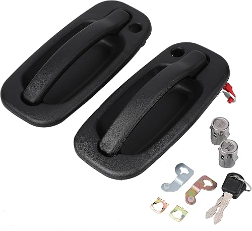 Manijas de puerta exteriores con cerraduras delanteras para Chevy Silverado 1500 2500 3500 Classic Suburban Tahoe Avalanche GMC Sierra Yukon XL