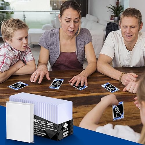 Miniatura 7 de Paquete de 200 fundas para tarjetas intercambiables, 100 protectores de plástico duro de 35 puntos + 100 fundas suaves ultra transparentes, aptas