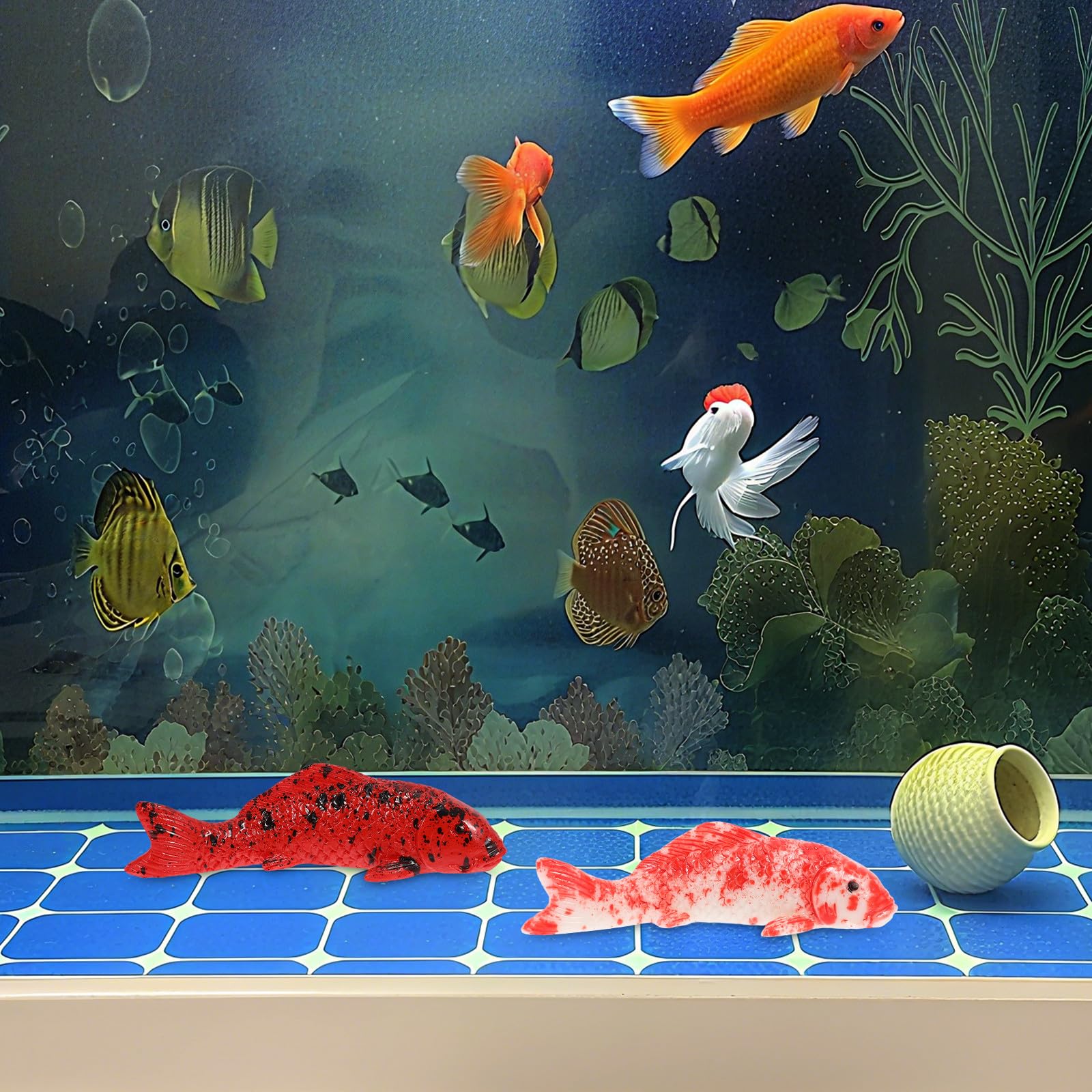 SHINEOFI 5 Piezas de Figuras de Peces Simulados para Decoración de Acuarios, Hechas de Resina, Ideales para Peceras y Terrarios en Casa U Oficina
