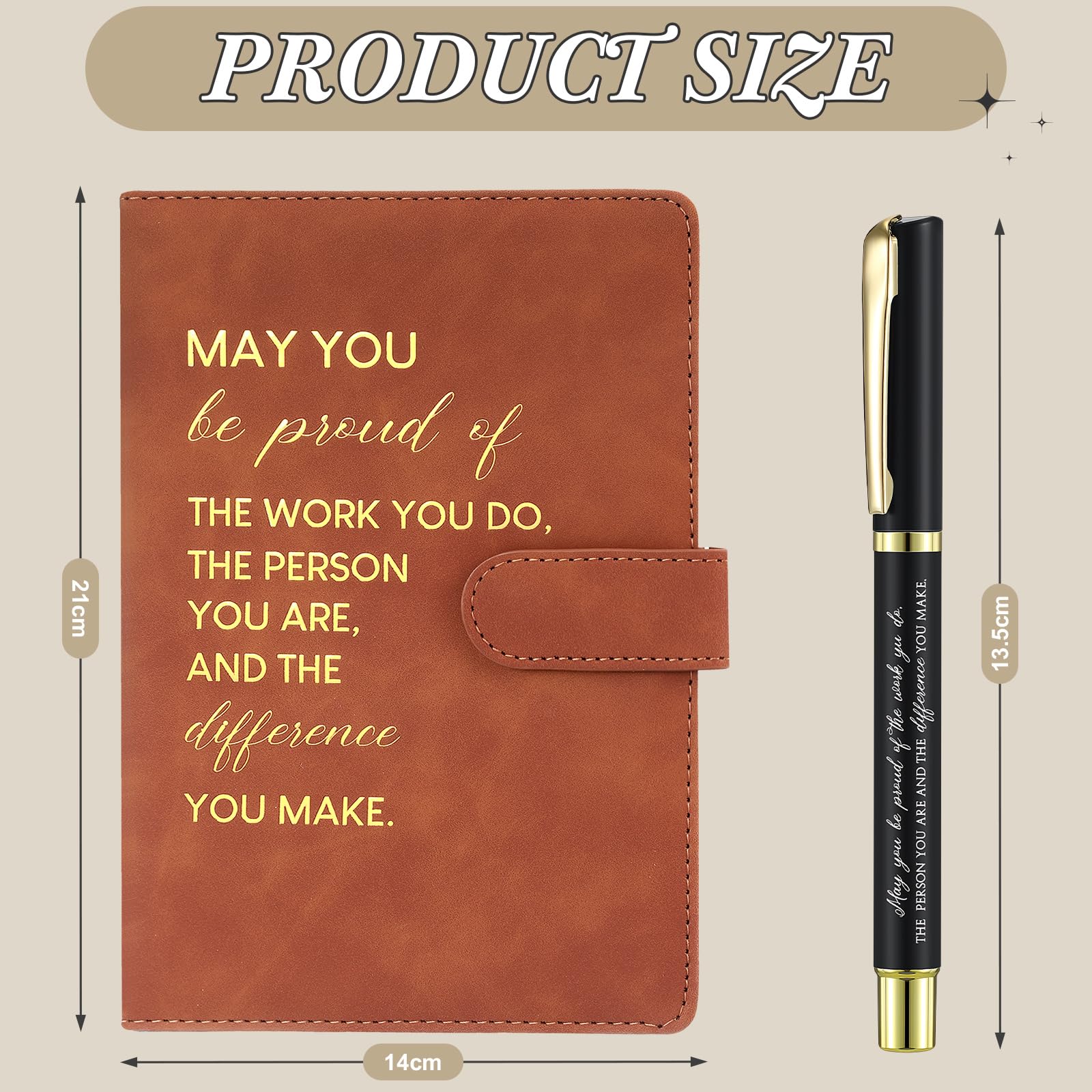 Sinmoe Inspirational Leather Notebook and Pen Set - Image 3