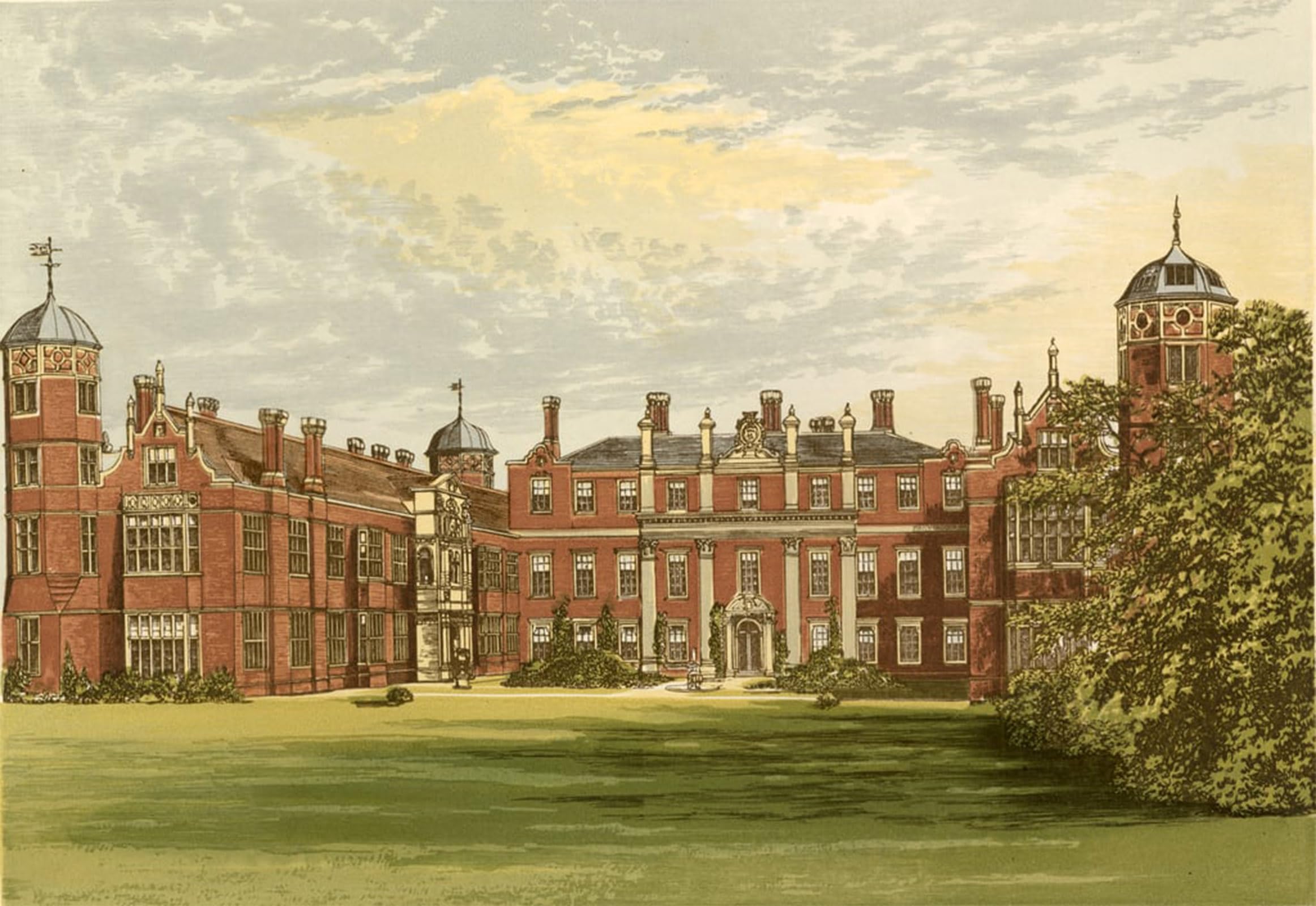 POSTERIIk Vintage Print Pop Art Landscape Artwork Cobham Hall by Alexander Lydon Art Prints for Office Home Decor 60x90cm
