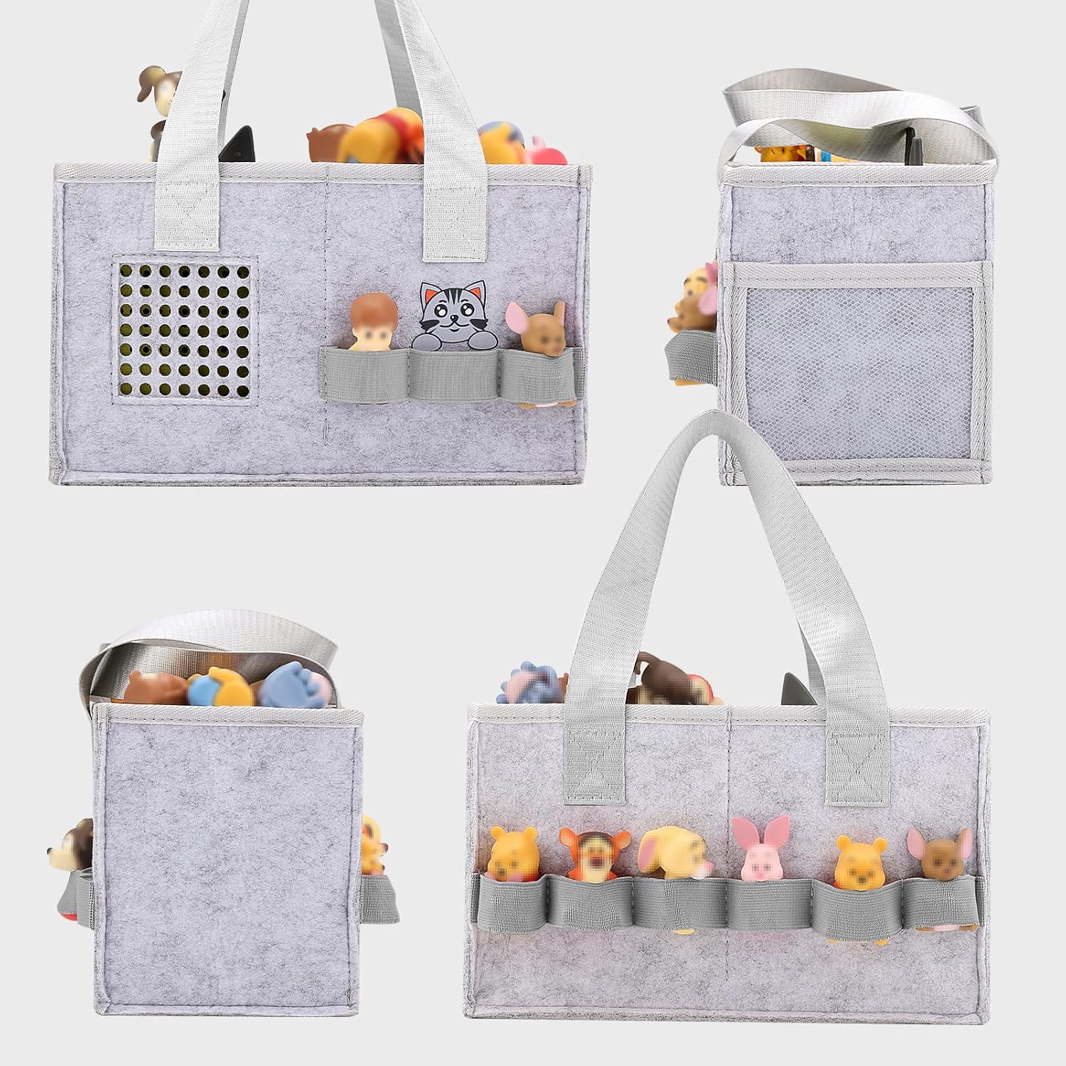 Case for Toniebox Starter Set - Bag for Tonies Figurines | Portable Carrying Case for Educational Musical Toy | Travel Storage Bag with Handle for Toniebox Accessories (Grey)… - Image 5