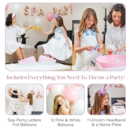 Miniatura 4 de Kit de día de spa para niños que brillan en la oscuridad para niñas, más de 42 piezas, juguetes de spa de pies, kit de spa de uñas, accesorios de