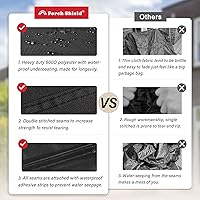 Vista 3 de Porch Shield Cubierta para Hoguera de Patio - Impermeable 600D Cubierta Rectangular para Mesa de Fuego de Exteriores Protector de Caja de Cubierta