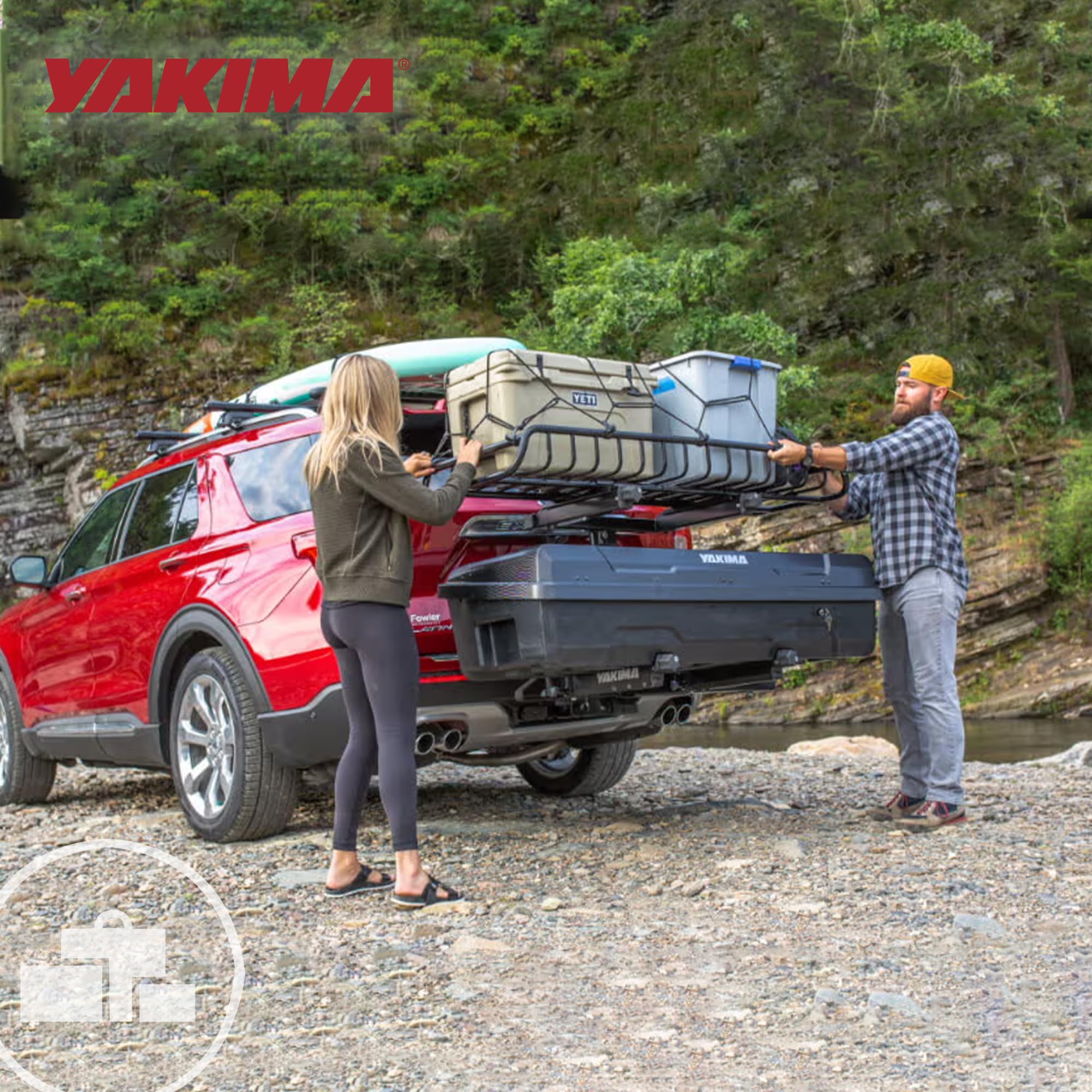 Yakima Cargo Basket Mount Car SUV or Truck Tailgate Carrier for EXO Hitch Rack System Basket Accessory Only — view 6