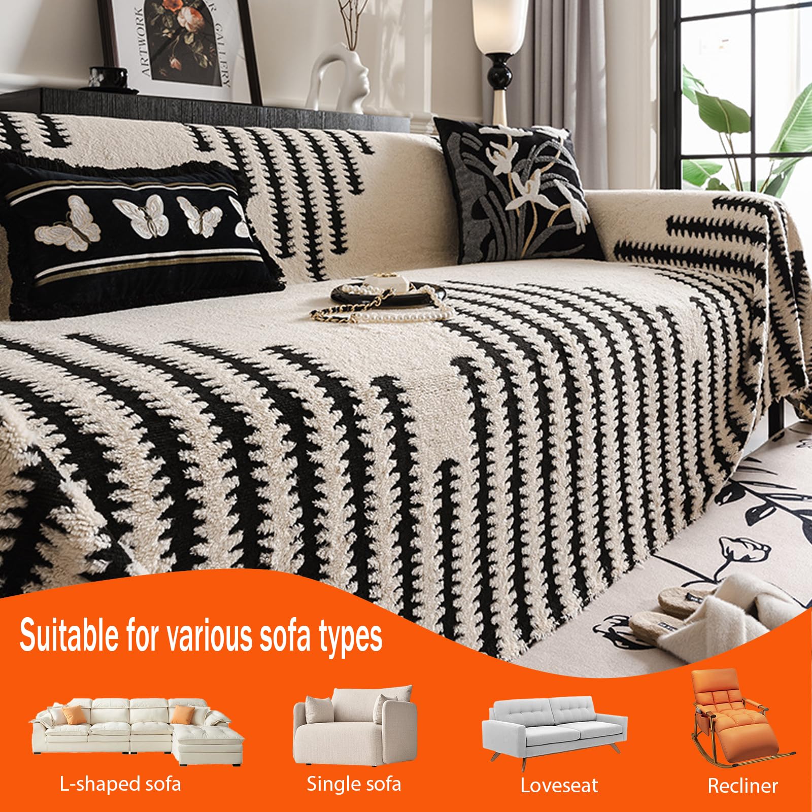 Funda de sofá gruesa y apta para mascotas, protector de sofá para perros y gatos, fácil de limpiar, diseño simple, impermeable y resistente a los arañazos