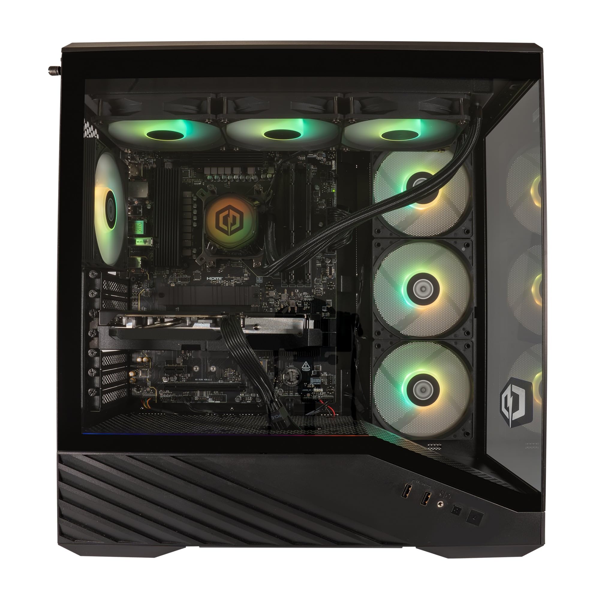 CYBERPOWERPC Luxe Gaming PC - AMD Ryzen 7 9800X3D, Nvidia RTX 5070 Ti 16GB, 32GB RAM, 1TB NVMe SSD, 750W 80+ PSU, Wi-Fi, Refrigeración a Liquido CPU, Windows 11, V100R RGB