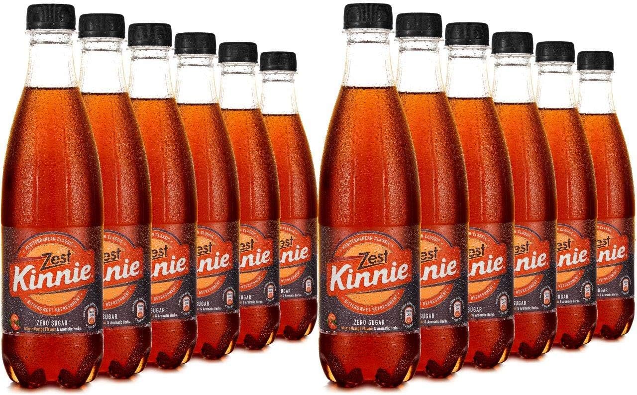 Kinnie Zest Extra Orange Flavour Soft Drink 500 ml (Pack of 12)