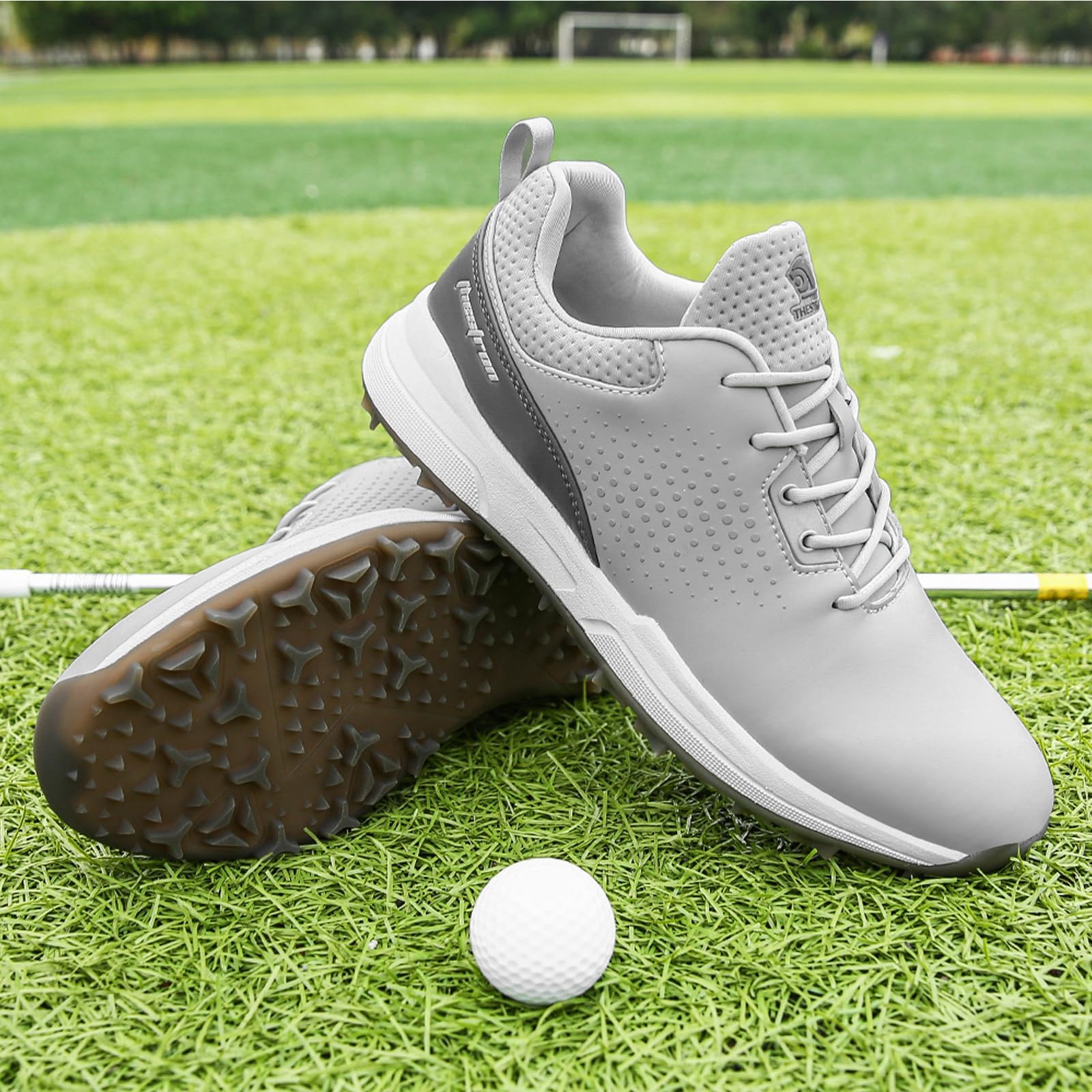 Zapatos De Golf para Hombre, Zapatillas De Deporte De Golf Transpirables, Zapatillas De Deporte Clásicas Antideslizantes para Exteriores, Botas De Golf con Sin Clavos